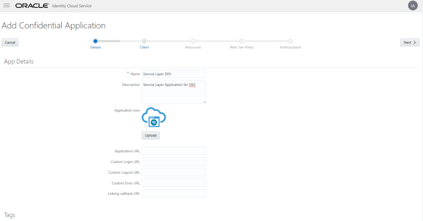 Add Confidential Application